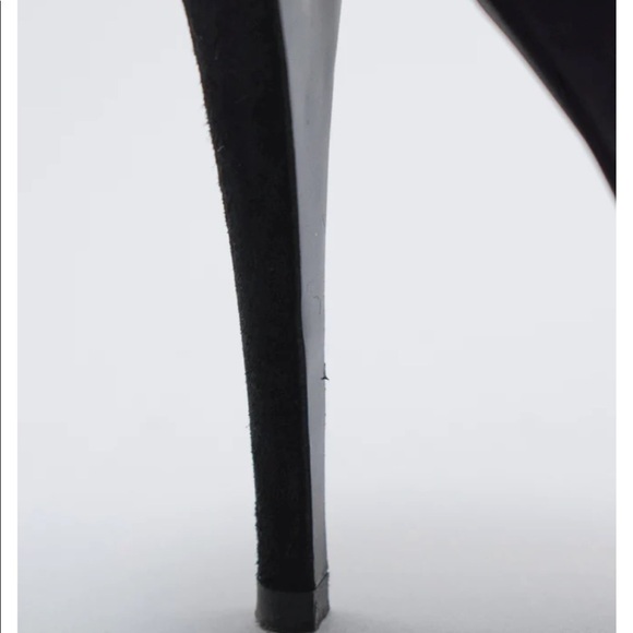 Saint Laurent Black Tribute Ghillie Suede Lace Up Sandals Heels Size 36 - Picture 7 of 16